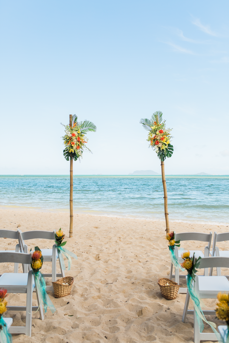 secret island wedding photo