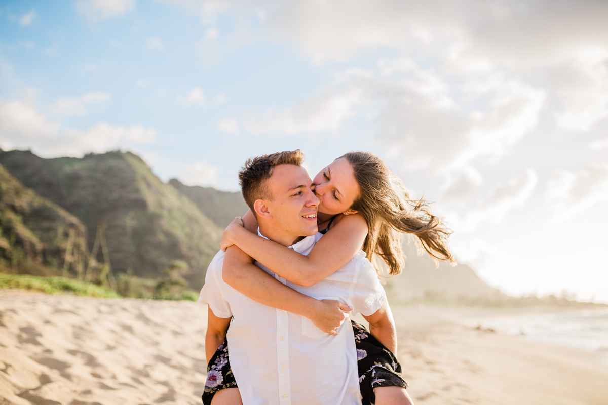 fun engagement photos in hawaii