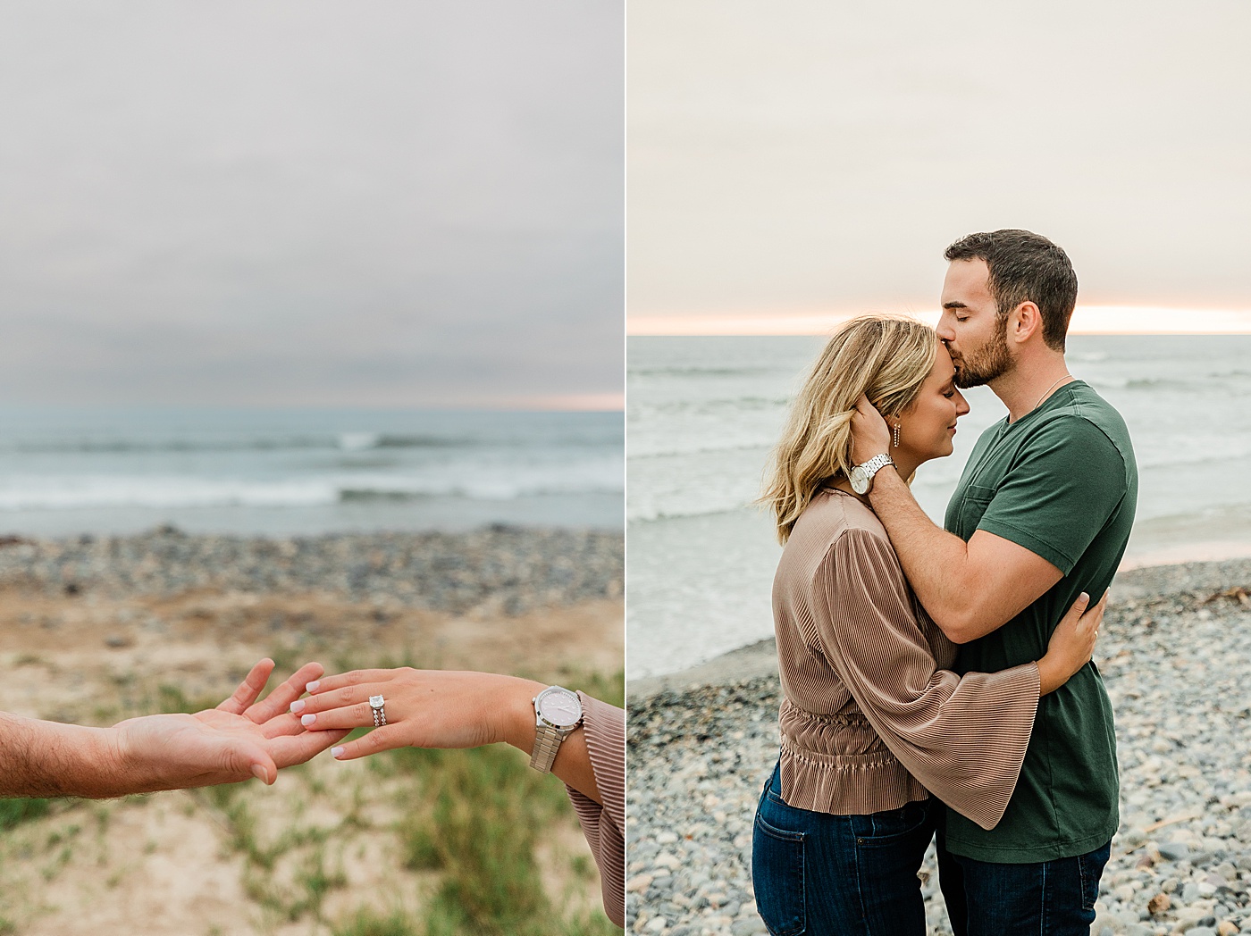 couple on the beach for san clemente engagement photos