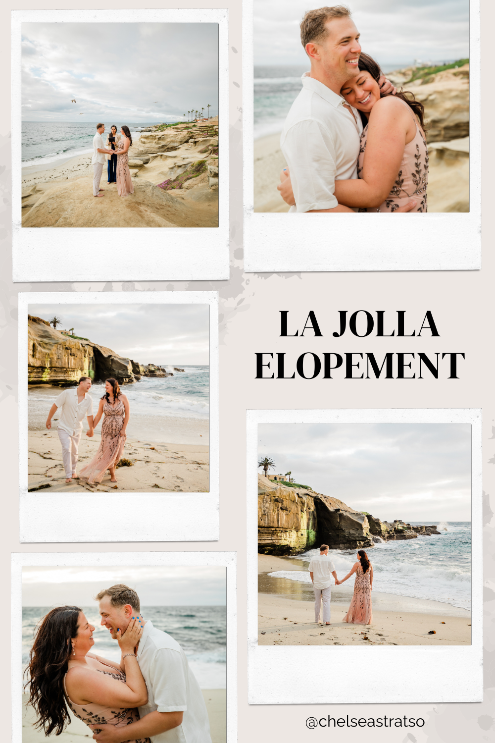 La Jolla elopement photographer Pinterest Pin