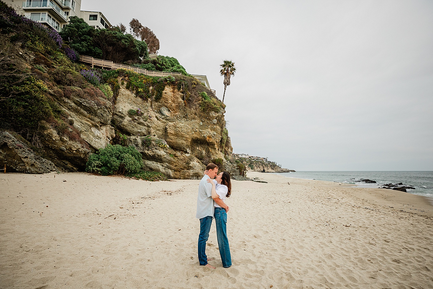 Laguna beach engagement photos at Thousand Steps Beach.