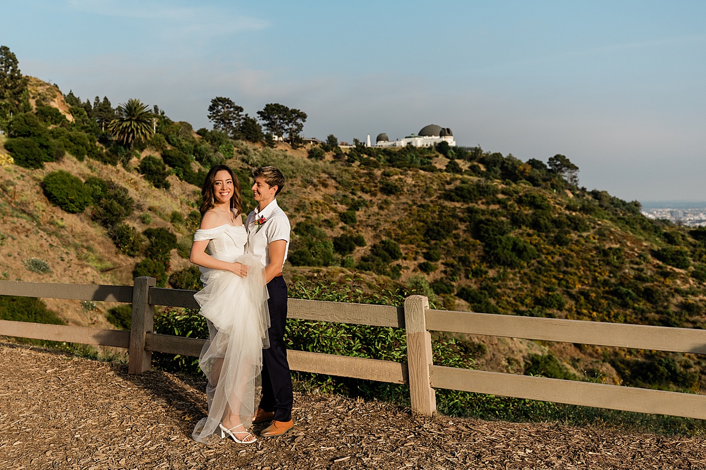 Elopement at the Griffith Observatory in LA.