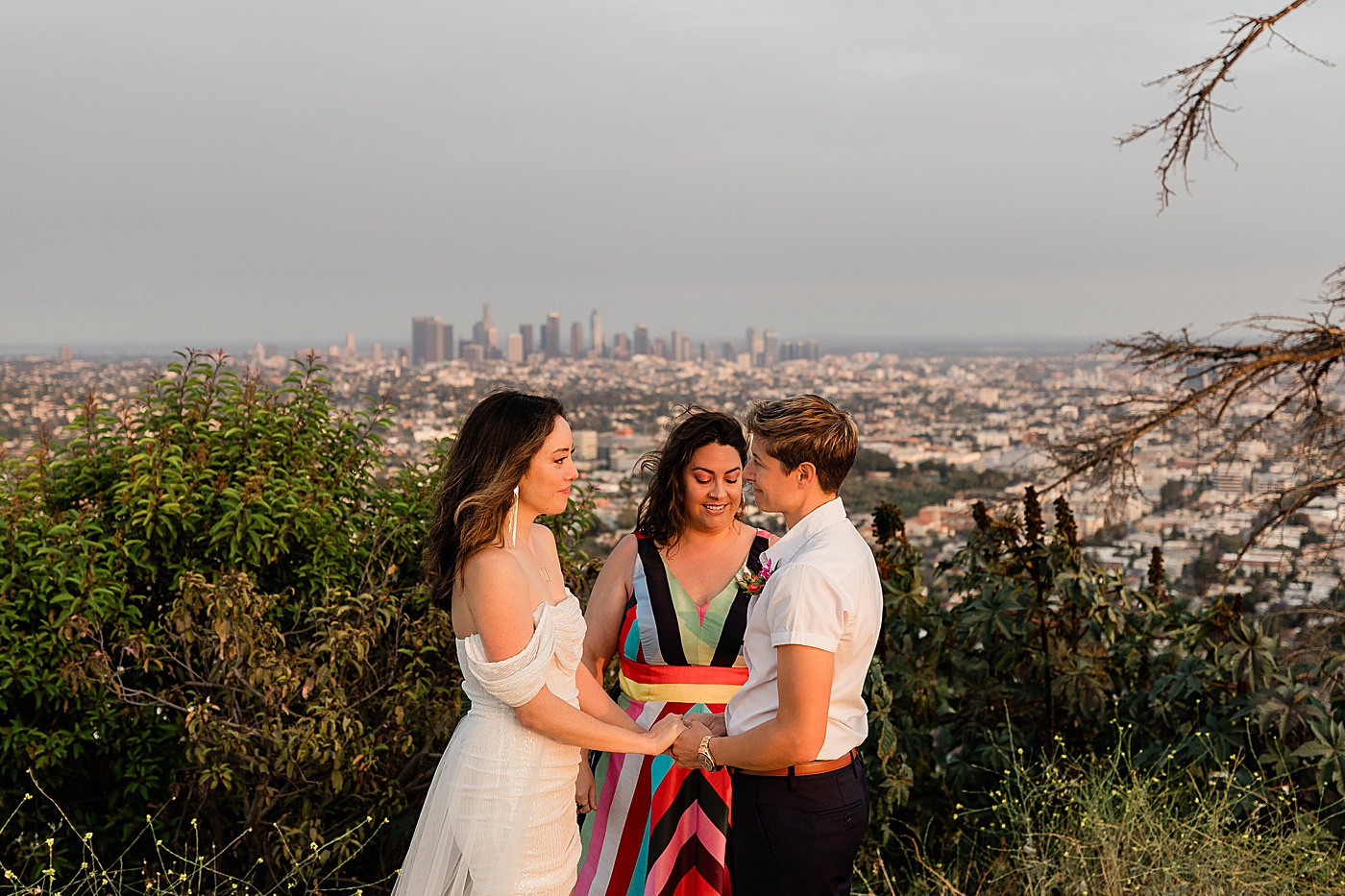 Elopement at the Griffith Observatory in LA.