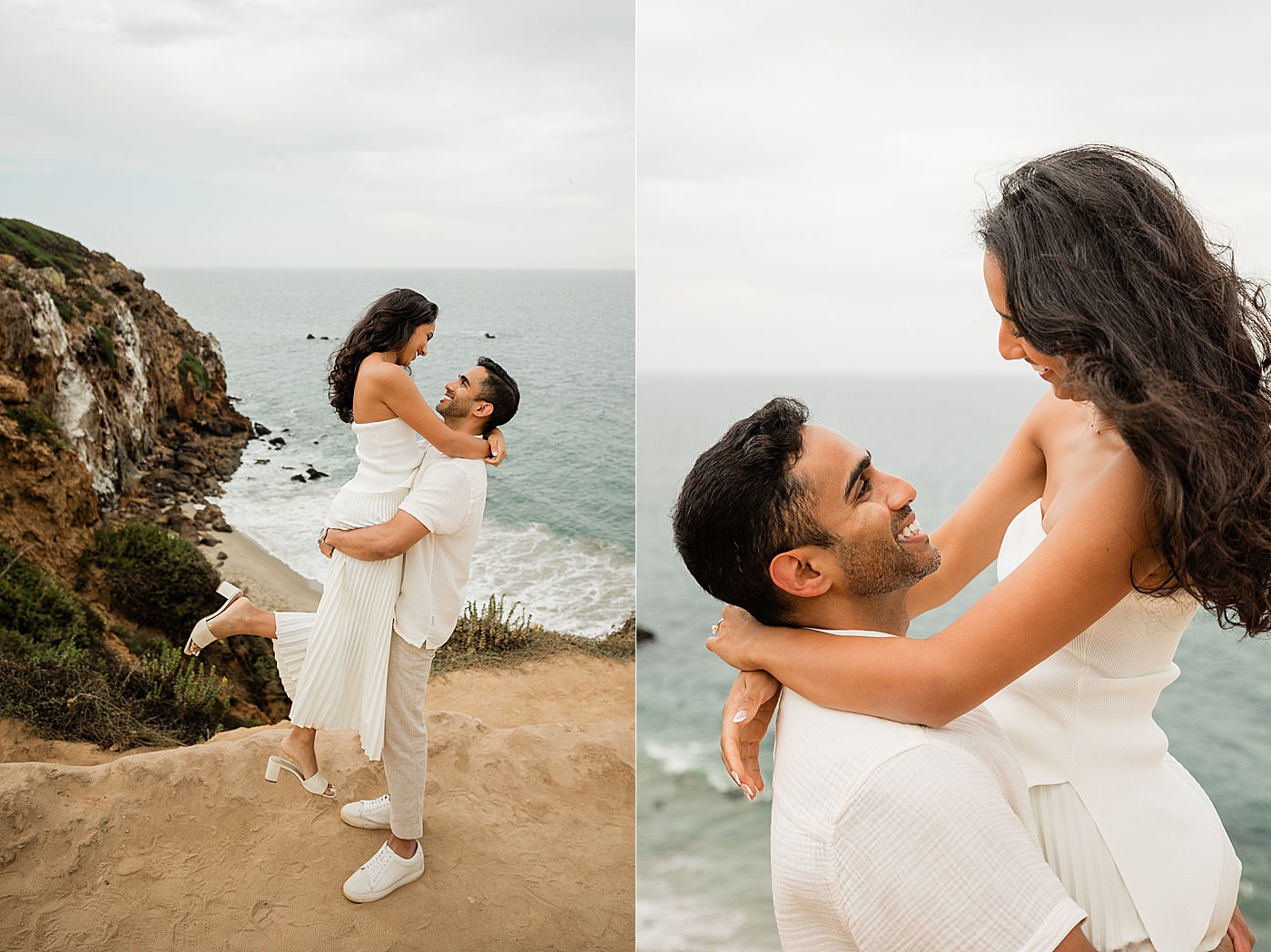 Cliff side Point Dume proposal in Malibu.