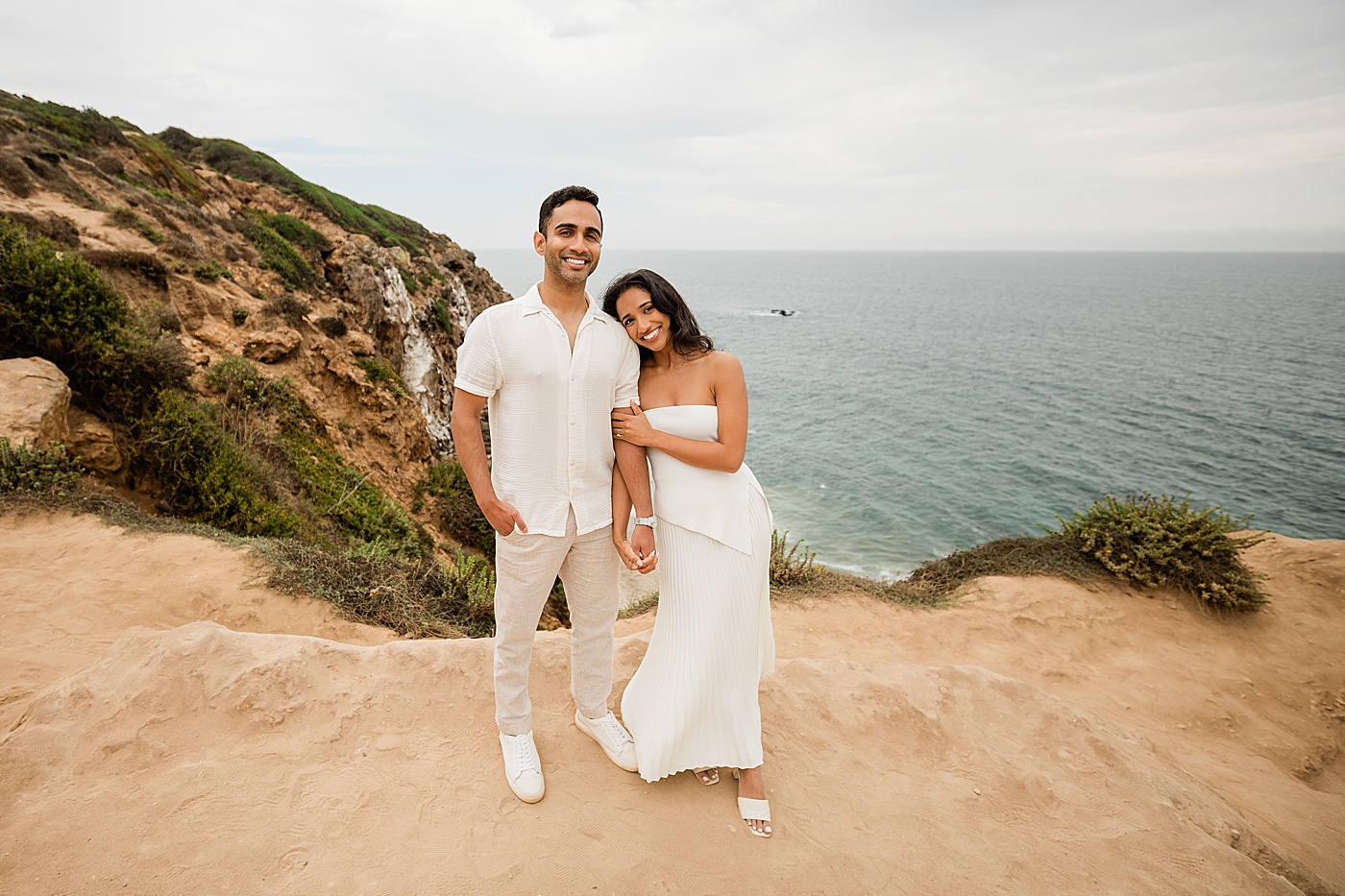 Cliff side Point Dume proposal in Malibu.