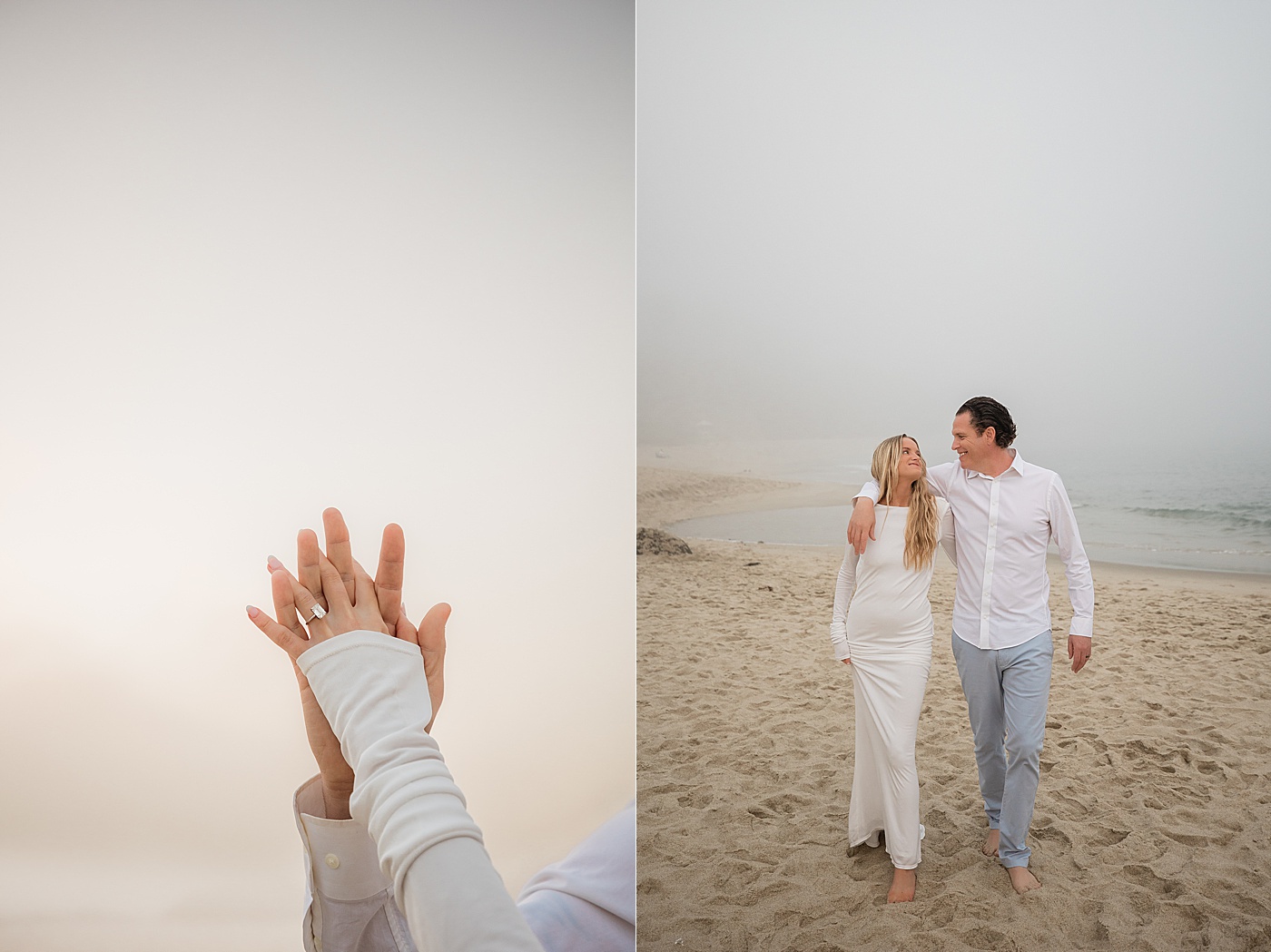 Bride and groom SoCal beach elopement.