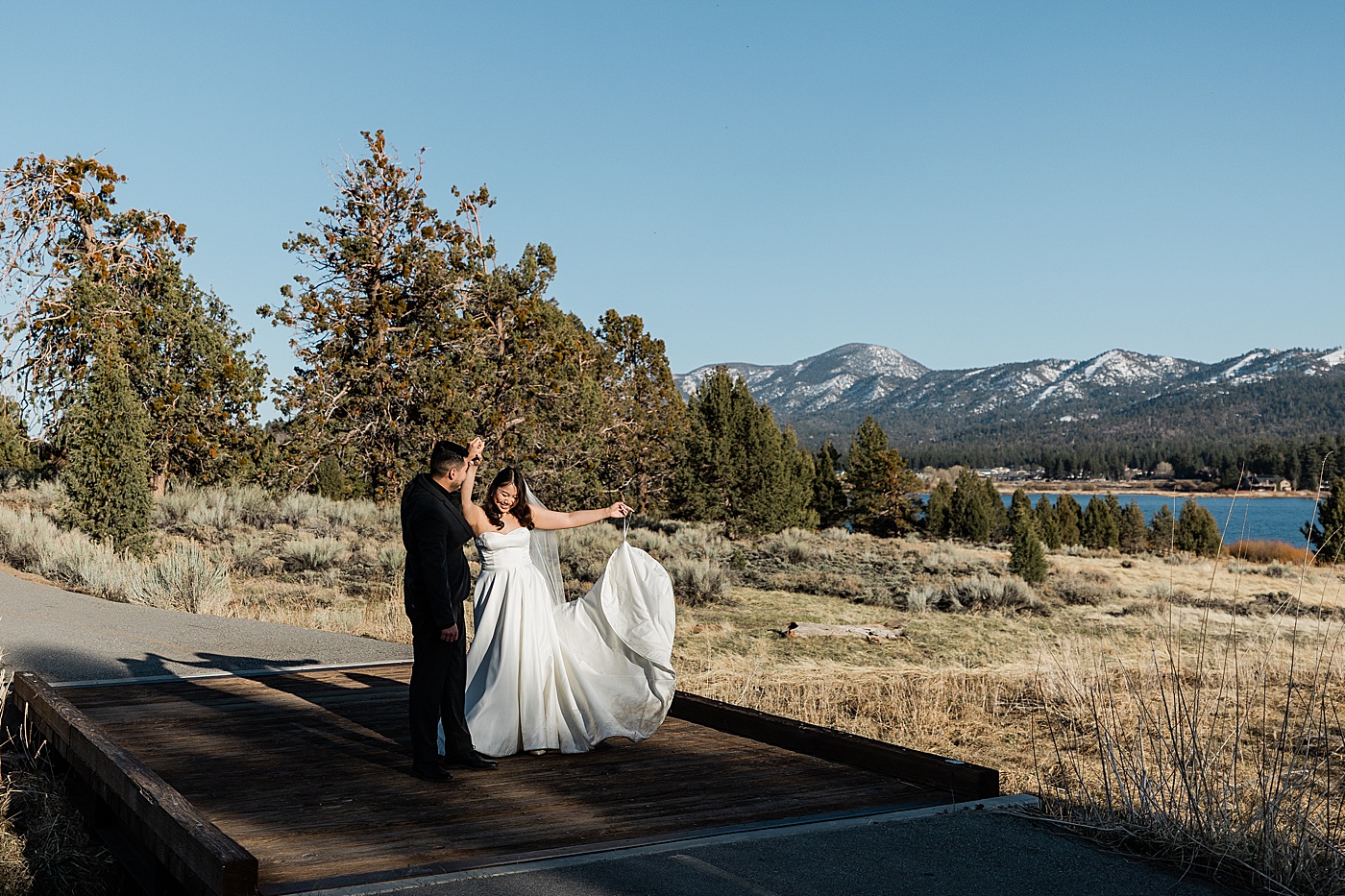 Big Bear elopement at Juniper Point Picnic Area.