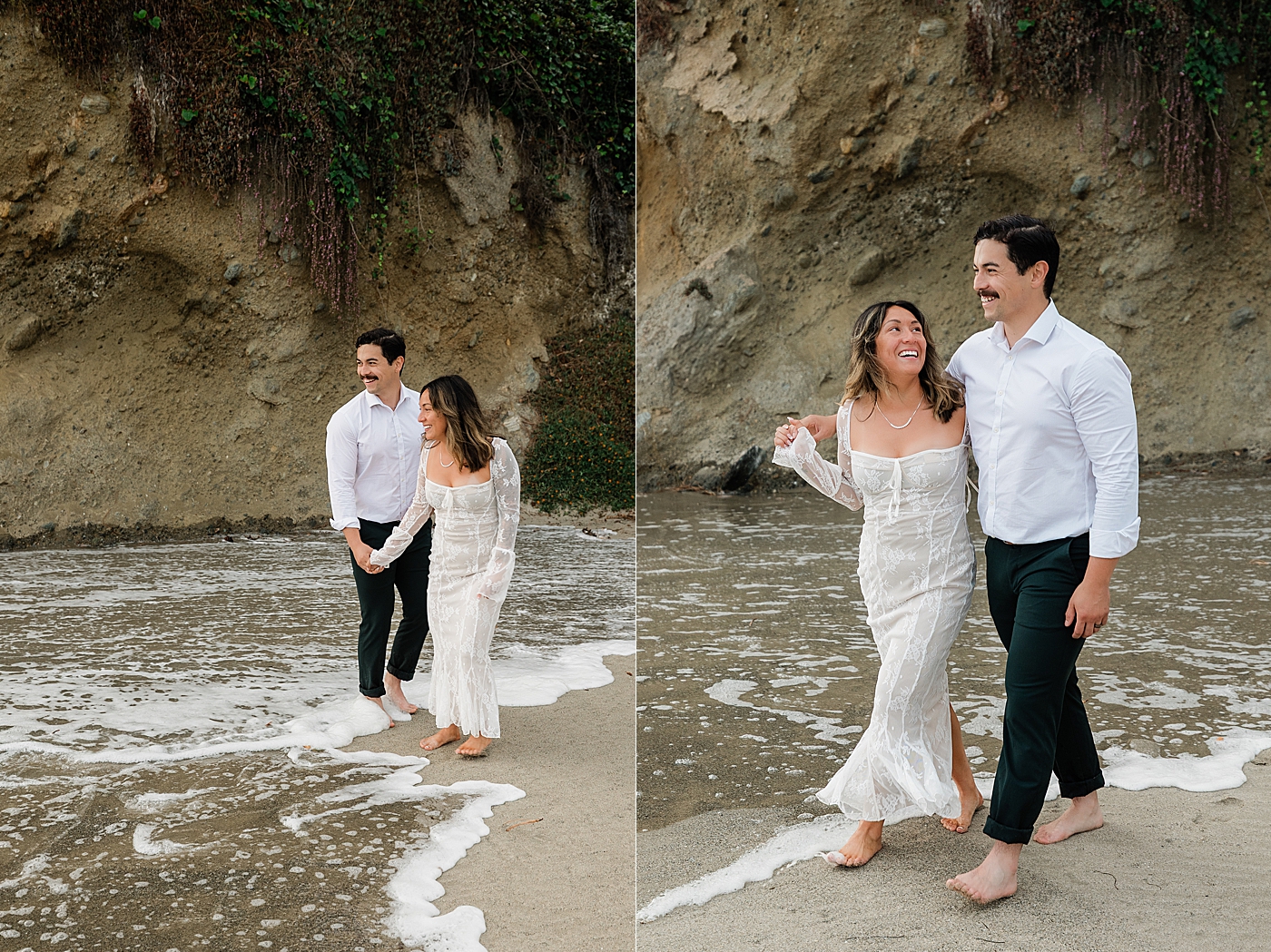 Bride and groom elopement in Laguna Beach.
