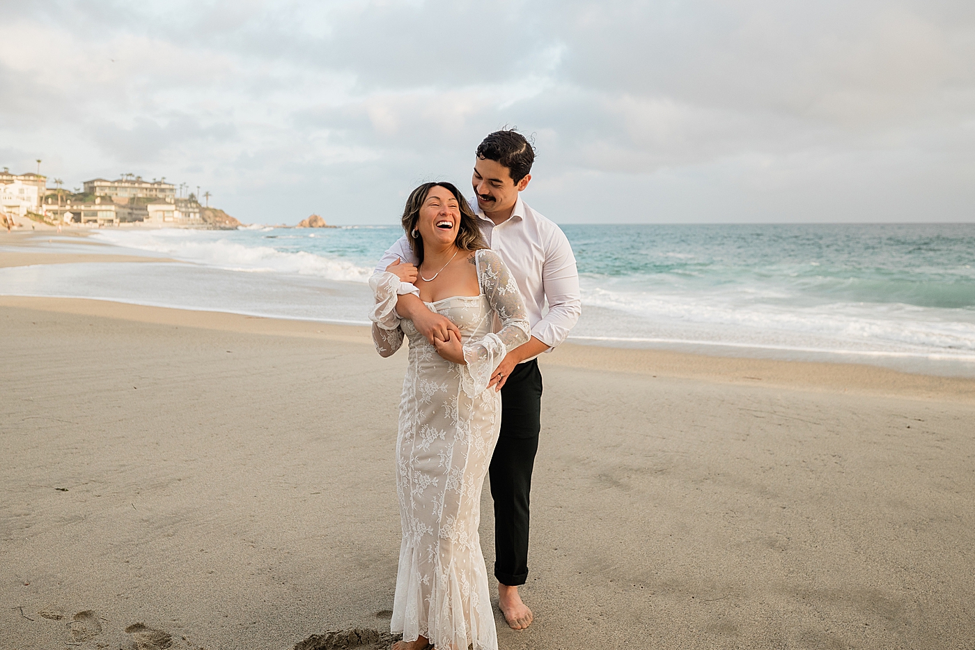 Bride and groom elopement in Laguna Beach.