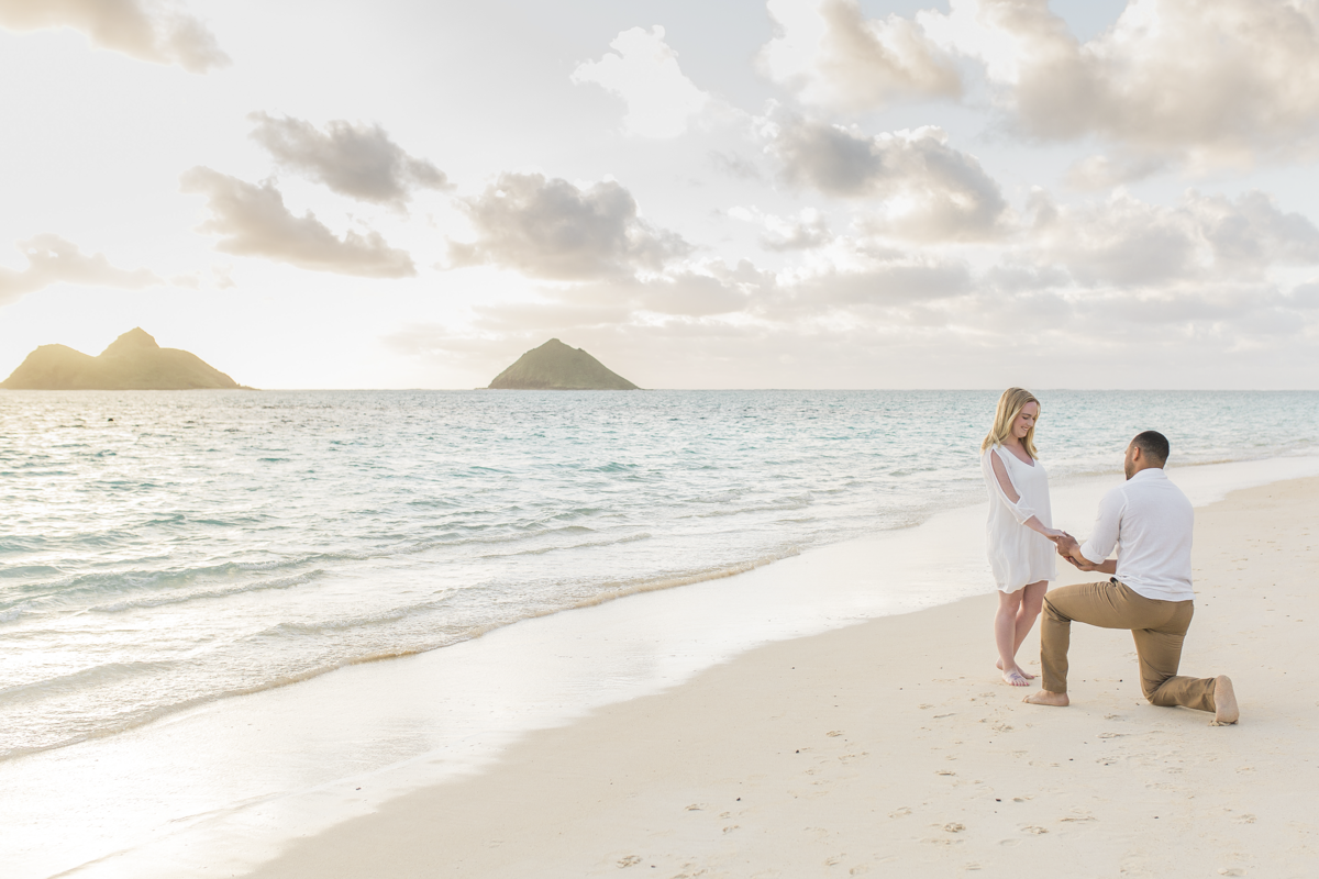 proposing at lanikai beach