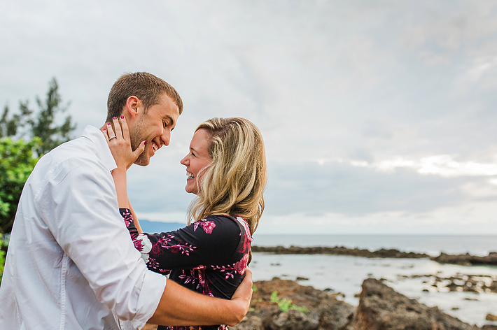 Engagement photos in Haleiwa