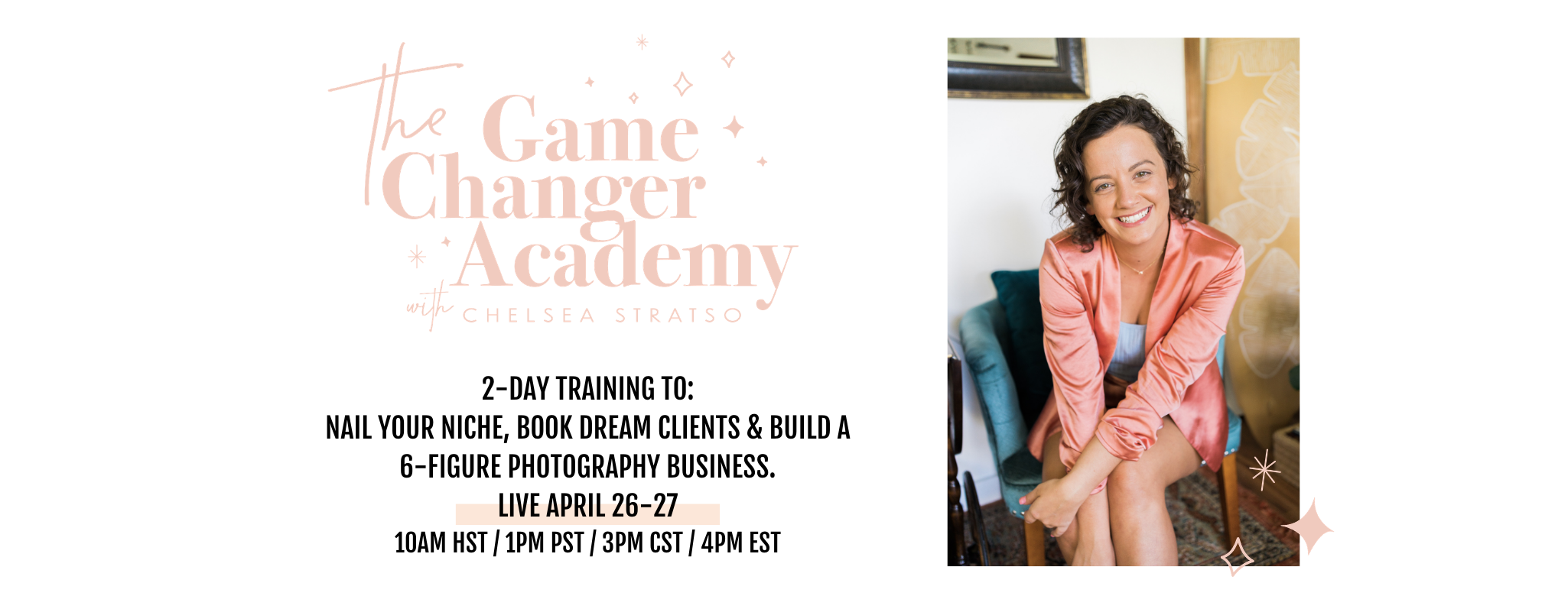 Launch party for The Game Changer academy, an online photography course