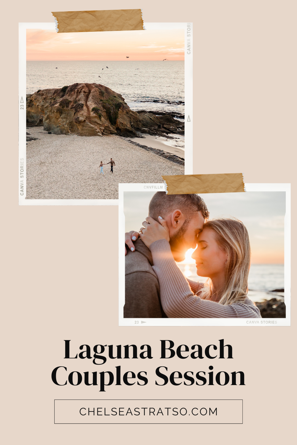 Pinterest Pin for Laguna Beach Photography couples session