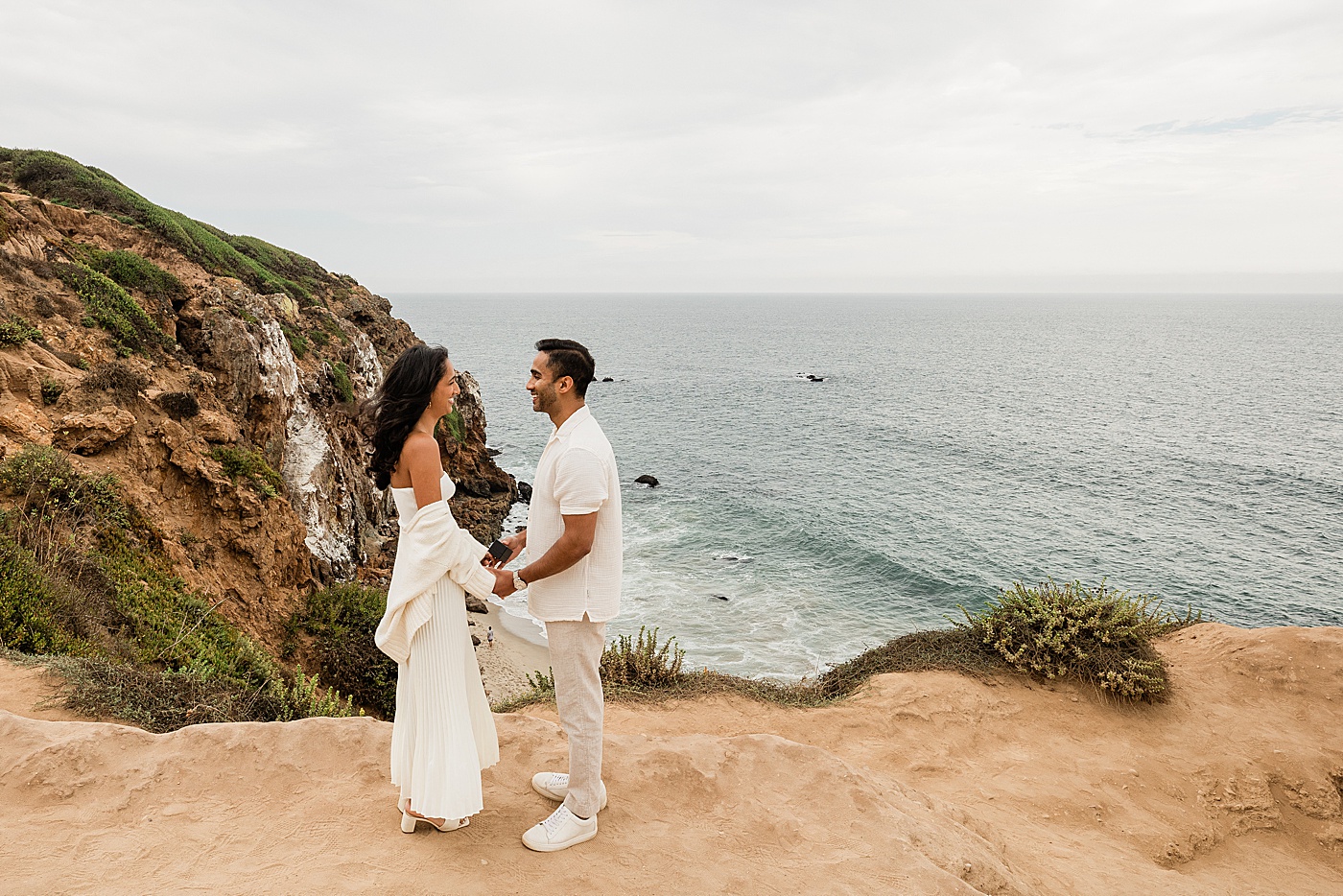 Cliff side Point Dume proposal in Malibu.