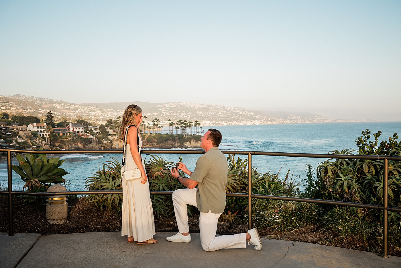 Secret proposal photography at Crescent Bay Point Park.