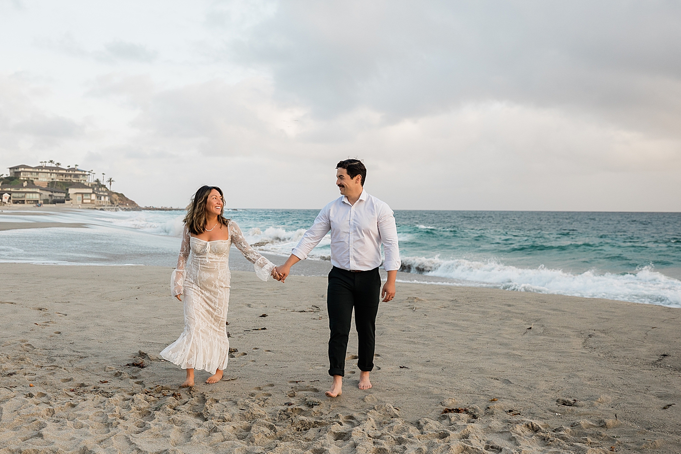 Bride and groom elopement in Laguna Beach.