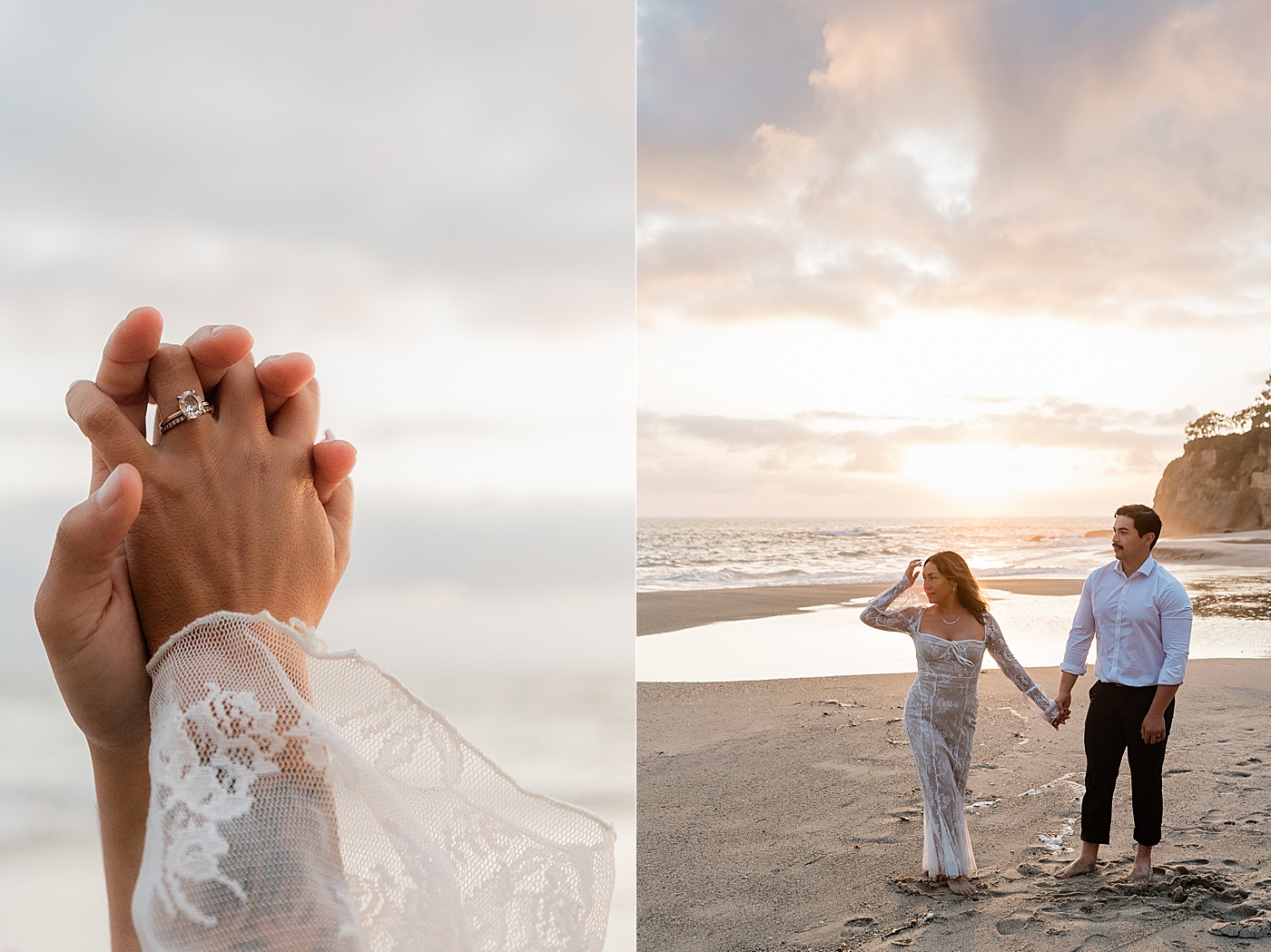 Bride and groom elopement in Laguna Beach.