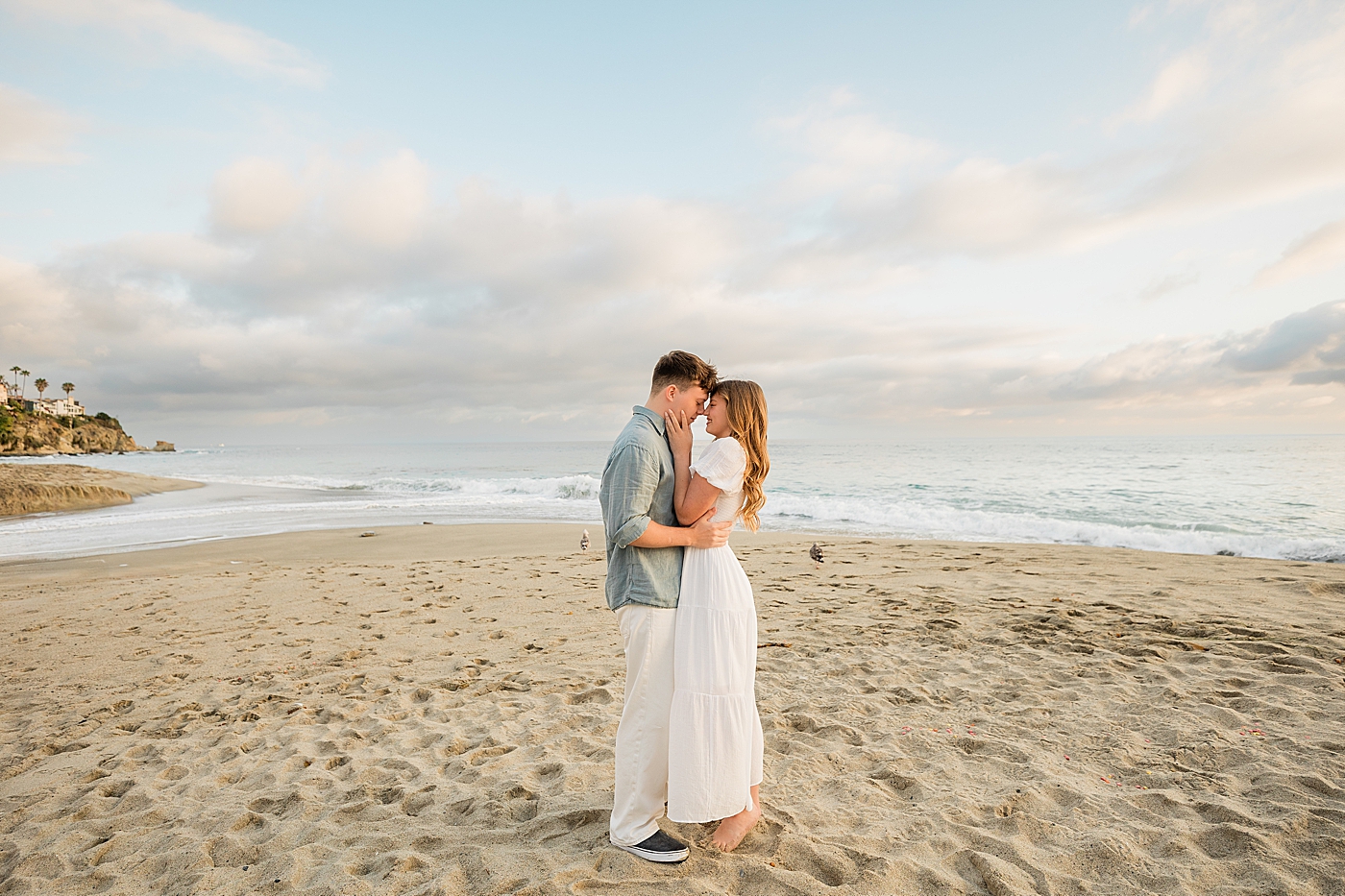 OC proposal photographer couple's beach session.